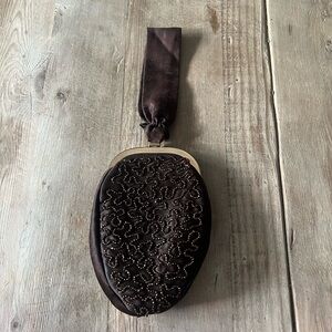 Vintage sure Elegant Brown Clutch with Wristlet